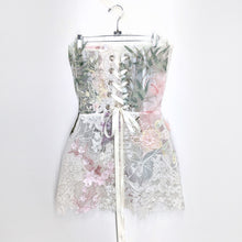 Load image into Gallery viewer, Lace &amp; Organza Flowers Mini Dress
