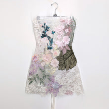 Load image into Gallery viewer, Lace &amp; Organza Flowers Mini Dress
