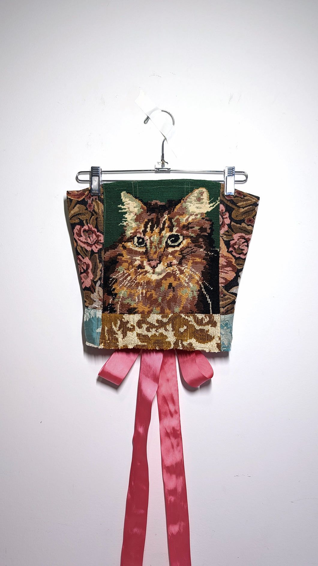 Needlepoint Cat Portrait Corset