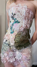 Load image into Gallery viewer, Lace &amp; Organza Flowers Mini Dress
