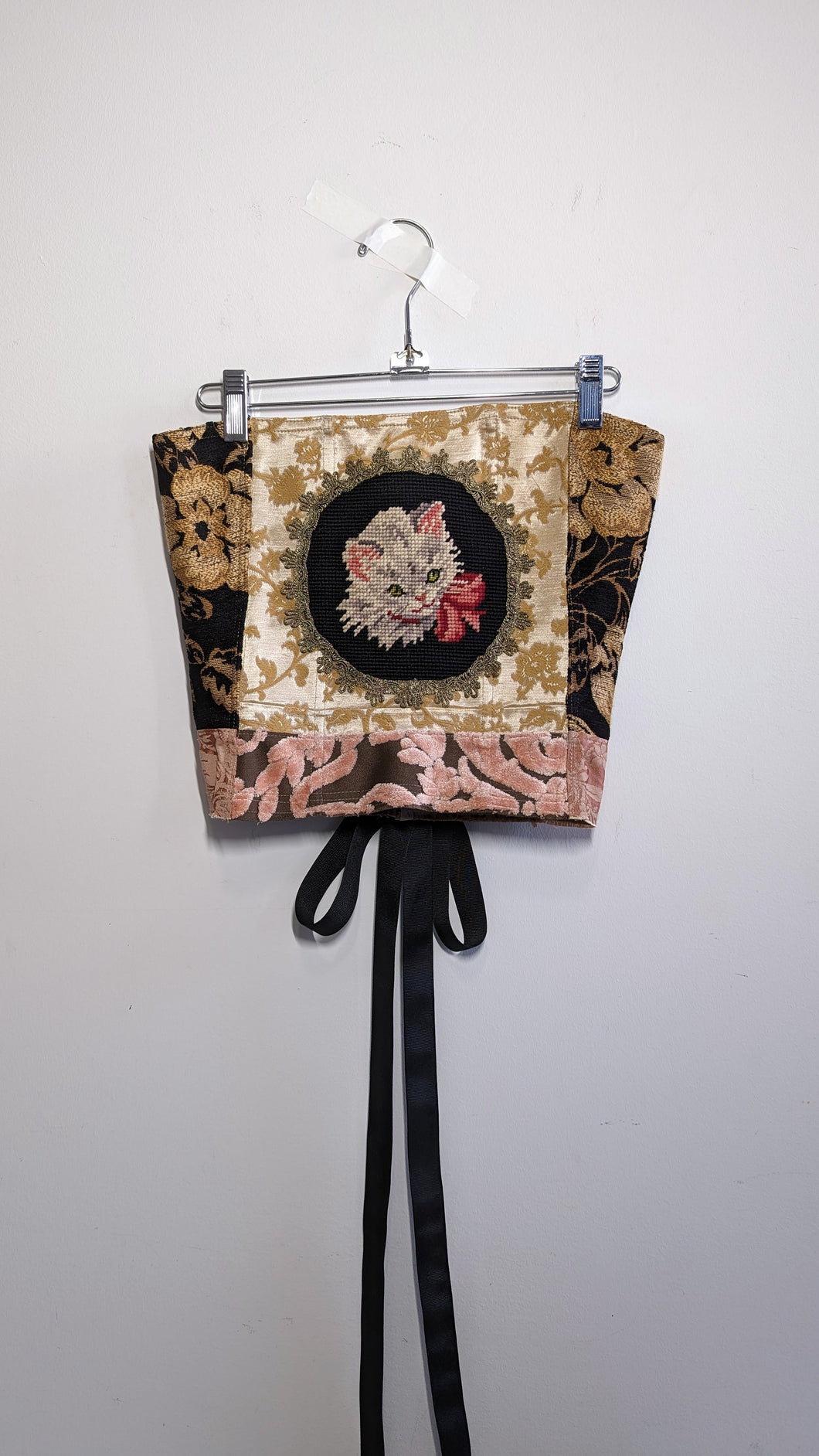 Kitten Needlepoint Tapestry Corset