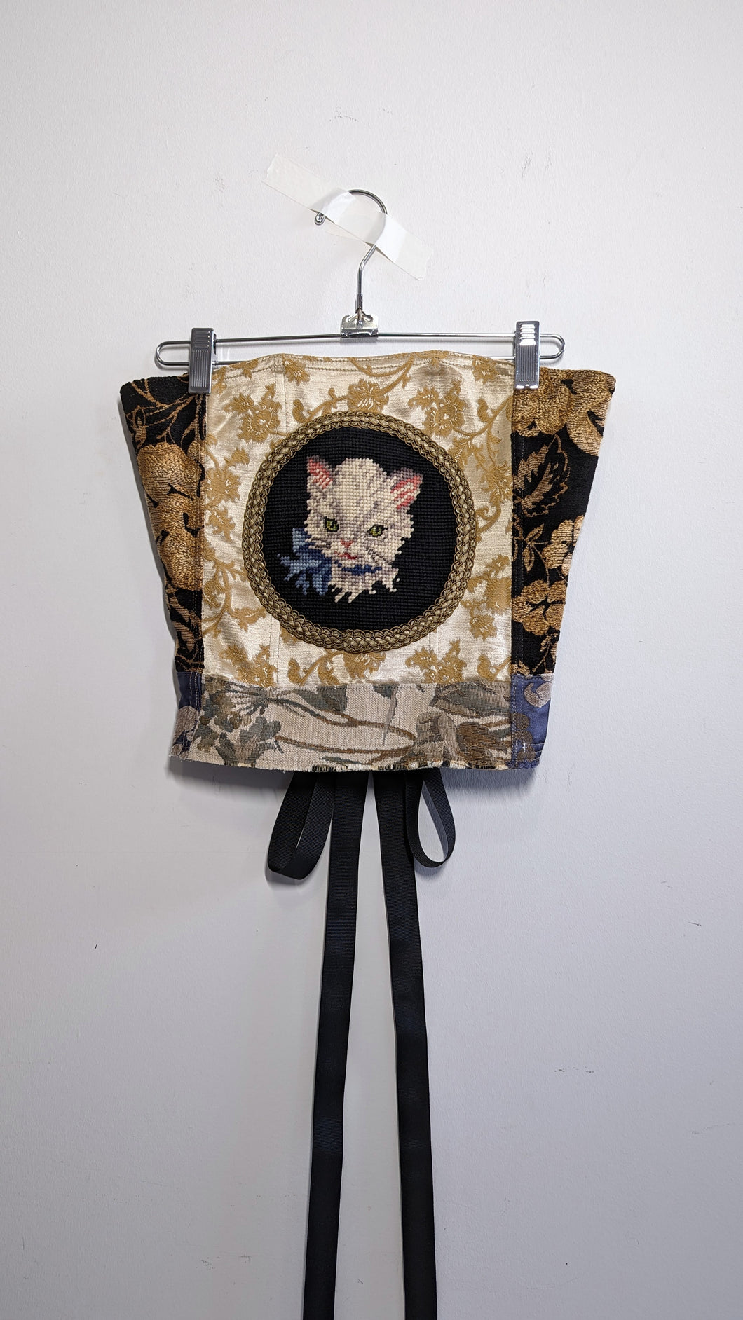 Kitten Needlepoint Tapestry Corset